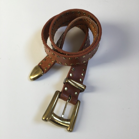 Vintage Boho Day-Lor Gold Metal Studded Belt M - Picture 1 of 6